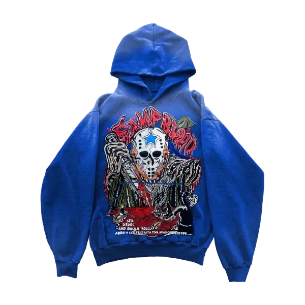 Warren Lotas Camp Blood Hoodie – Faded Cobalt