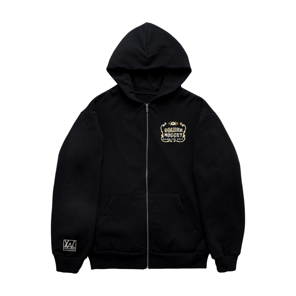 Golden Nugget Zip Up Hoodie – Black Golden Nugget Zip Up Hoodie – Black